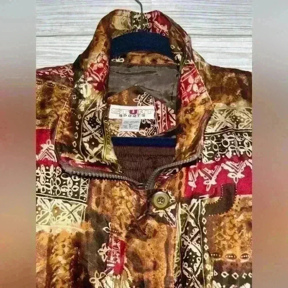 Vintage 80s Silk Stunt sports 2 pc jacket pants set - Picture 6 of 6